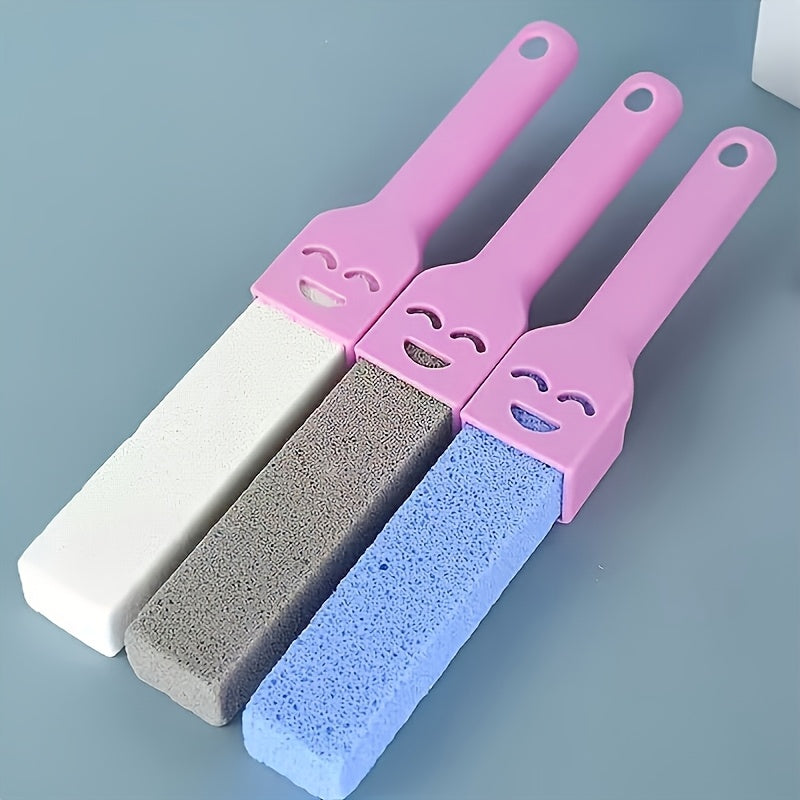 Set of 2pcs (limestone + handle), long handled limestone toilet brush, cleaning brush, no dead end brush, Toilet Power Descaling device - perfect for bathroom\u002Fpool\u002Fhome cleaning!