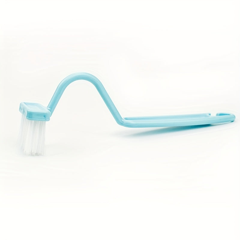 Ergonomic Pink V-Shaped Toilet Brush - Wall-Mounted, Manual, No-Scrub Design for Efficient Bathroom Corner Cleaning, Durable Plastic with Soft Bristles, Toilet Brush and Holder Set, Bathroom Cleaning Accessories