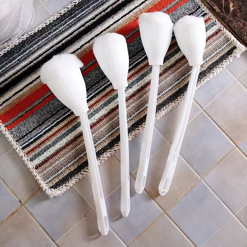 Multi-Functional Soft Bristle Toilet Brush with Long Handle, Plastic Material, Uncharged, for Bathroom and Toilet Cleaning, Hotel Quality Bathtub Brush