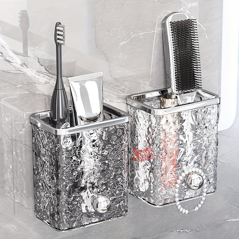 Glacier Pattern Wall-mounted Storage Box without Drilling Bathroom Toiletries Storage Rack Bathroom Storage Shelf