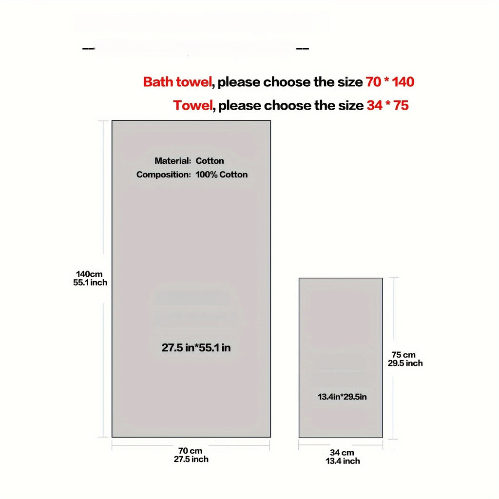 Luxurious Pure Cotton Geometric Pattern Towel - Soft, Absorbent, Quick-Dry for Bath or Face, 13.39x29.53inch or 27.56x55.12inch, Black with Golden Thread, Modern Design, Hand Wash Only, Bath Towels