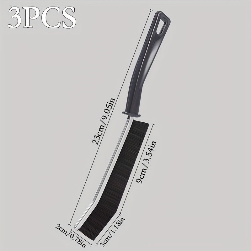 3pcs Multi-purpose Gap Cleaning Brush Set: All-in-one Cleaning King for Bathroom, Toilet, Kitchen, Electric-free Hard Brush Easily Handles Toilet, Sink, Drain Pipe and Tiles