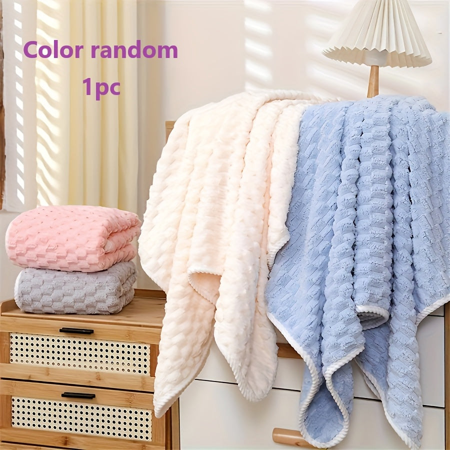 1pc Adult Microfiber Bath Towel Set - Super Absorbent&Soft Waffle Weave, Quick Drying, Polyester\u002FPolyamide Blend, Fragrance Free for Daily Use, Spa, Fitness, Travel