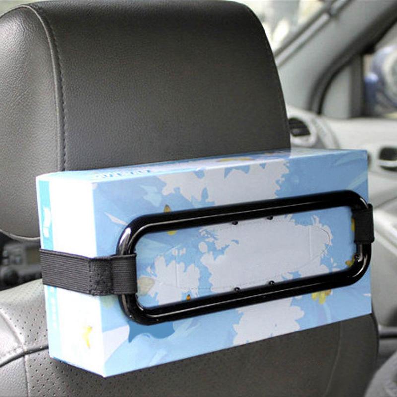 1pc Universal Car Tissue Holder with Adjustable Strap - Yellow Plastic Box for Napkins, Paper Towels, and Tissues - Ideal for Sun Visors and Center Console Storage, Center Console Organizer|Decorative Box|Durable Plastic, Tissue Box Holder