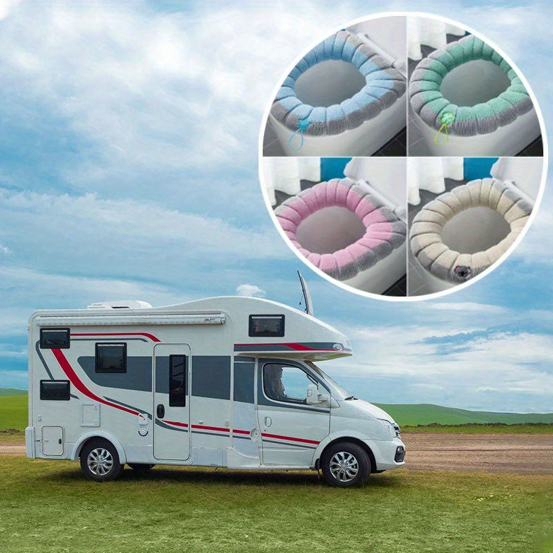 Washable Two-Tone Toilet Seat Cushion - Thickened Winter Comfort, Removable Cover, Medical Grade Material