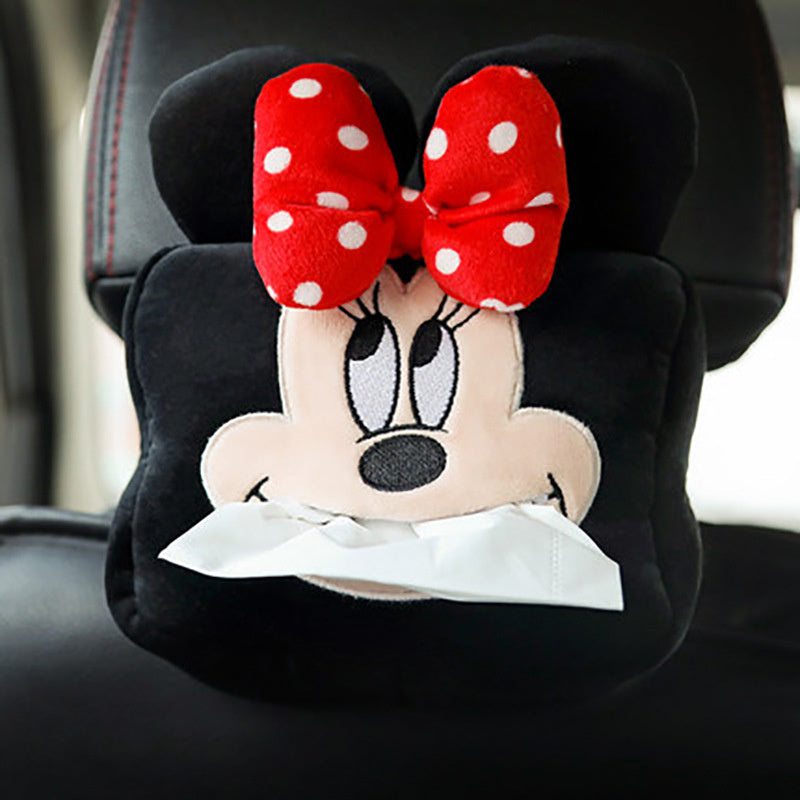 Cute Plush Animal Car Tissue Box Holder - Portable, Multi-Functional Drawer Design For Women'S Vehicles Cute Car Accessories For Women Tissue Box Holder Car