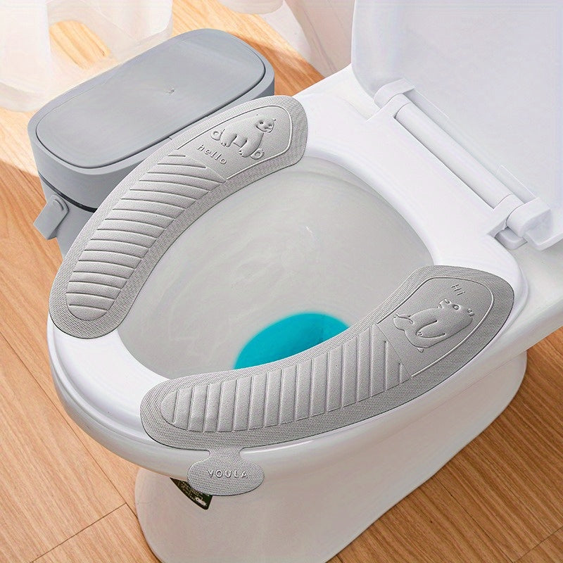 Waterproof Massage Toilet Seat Cushion Cover, Hand Washable, Water-Resistant, Adhesive Portable Toilet Sticker for All Seasons