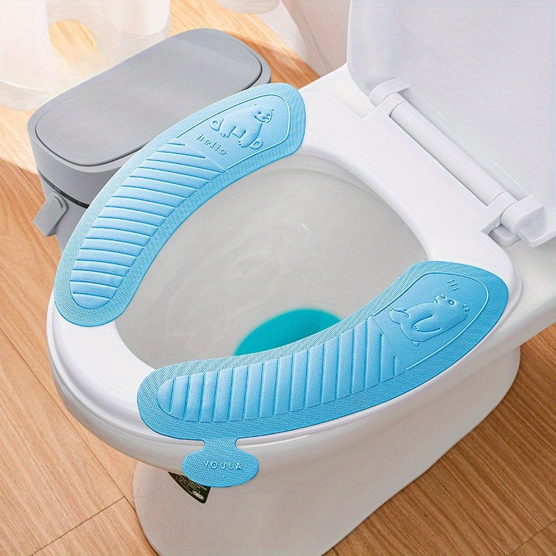 Waterproof Massage Toilet Seat Cushion Cover, Hand Washable, Water-Resistant, Adhesive Portable Toilet Sticker for All Seasons