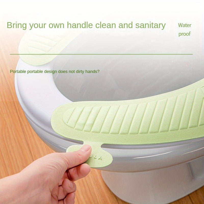 Waterproof Massage Toilet Seat Cushion Cover, Hand Washable, Water-Resistant, Adhesive Portable Toilet Sticker for All Seasons