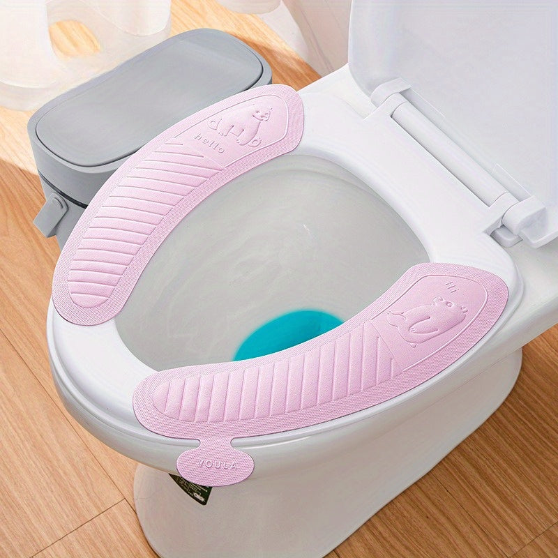Waterproof Massage Toilet Seat Cushion Cover, Hand Washable, Water-Resistant, Adhesive Portable Toilet Sticker for All Seasons