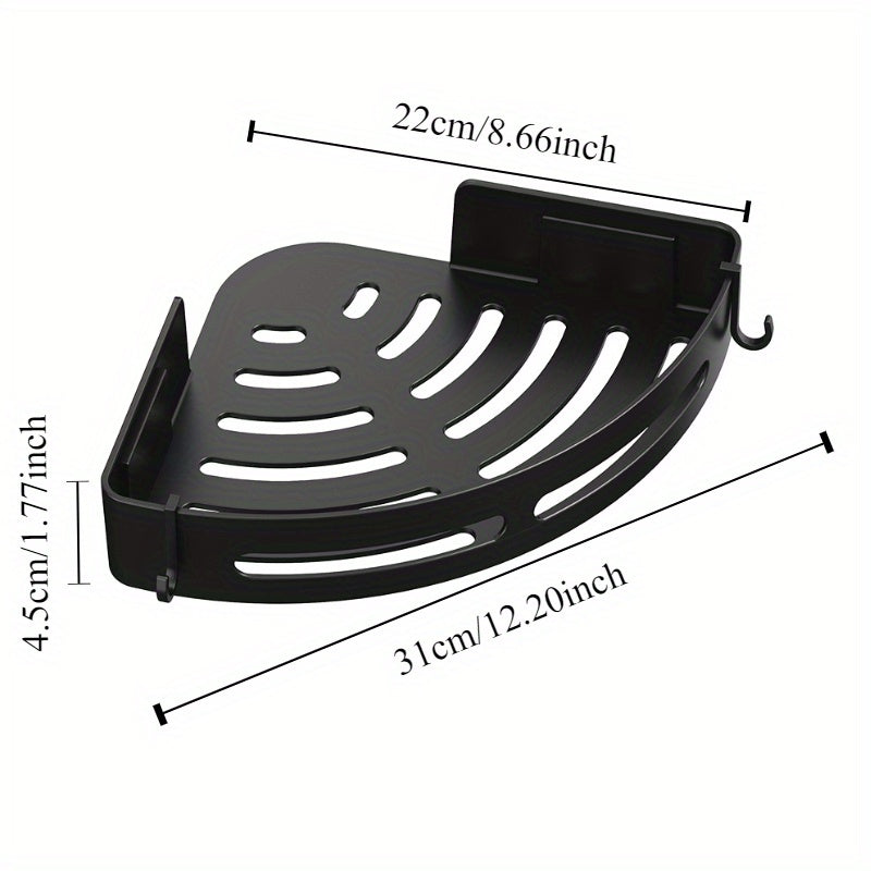 2pcs Space-Saving Triangle Corner Shelves - Durable Wall-Mounted Bathroom Organizer for Shampoo, Shower Gel & Cosmetics - Easy Install, Anti-Slip Design, Christmas\u002FHalloween Gift Decoration