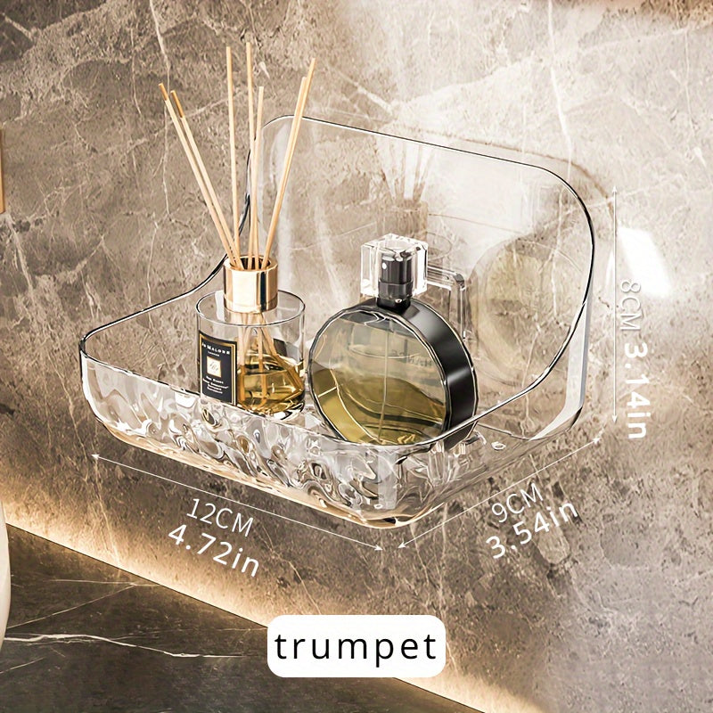 Clear Acrylic Bathroom Organizer: Wall-Mounted, Large Size, 24Cm X 9.44In, Perfect for Storage And Organization in Your Bathroom RV Showers