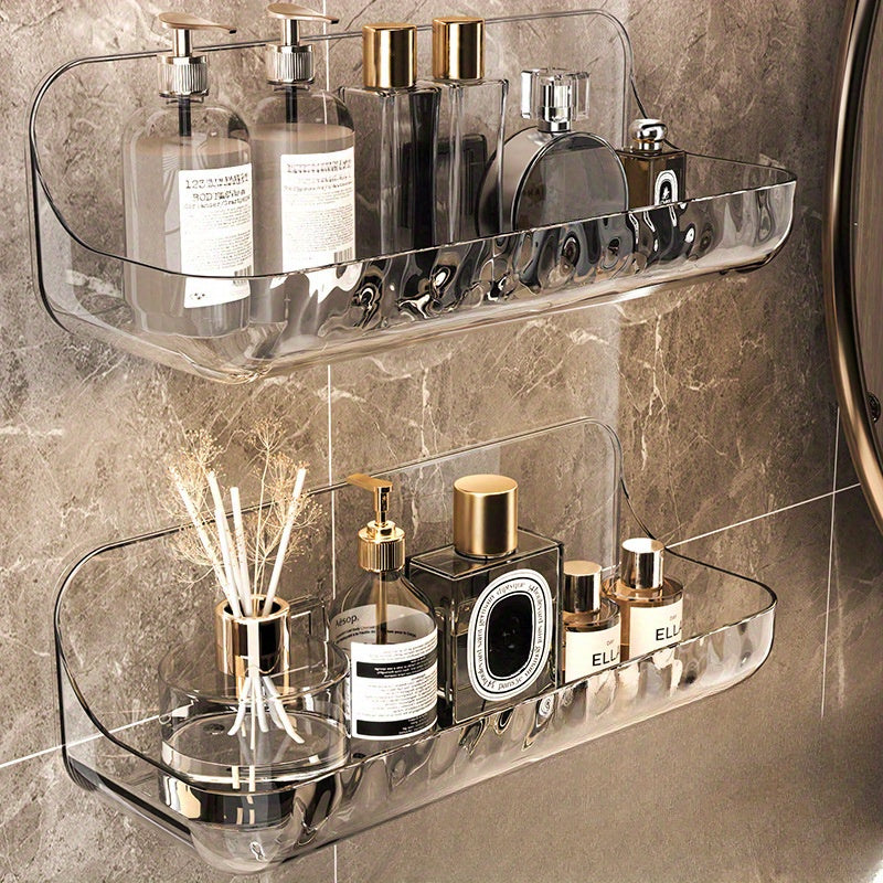 Clear Acrylic Bathroom Organizer: Wall-Mounted, Large Size, 24Cm X 9.44In, Perfect for Storage And Organization in Your Bathroom RV Showers