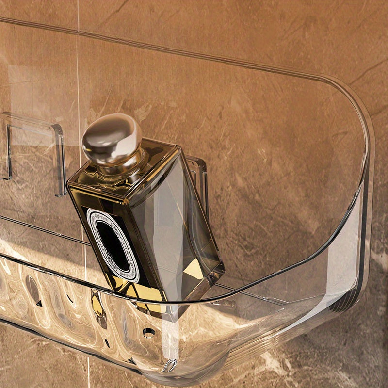 Clear Acrylic Bathroom Organizer: Wall-Mounted, Large Size, 24Cm X 9.44In, Perfect for Storage And Organization in Your Bathroom RV Showers