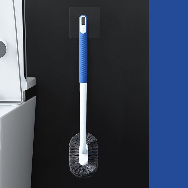 Flexible Long-Handle Toilet Brush with Soft Bristles - No Dead Corner, Wall-Mounted Design for Efficient Bathroom Cleaning