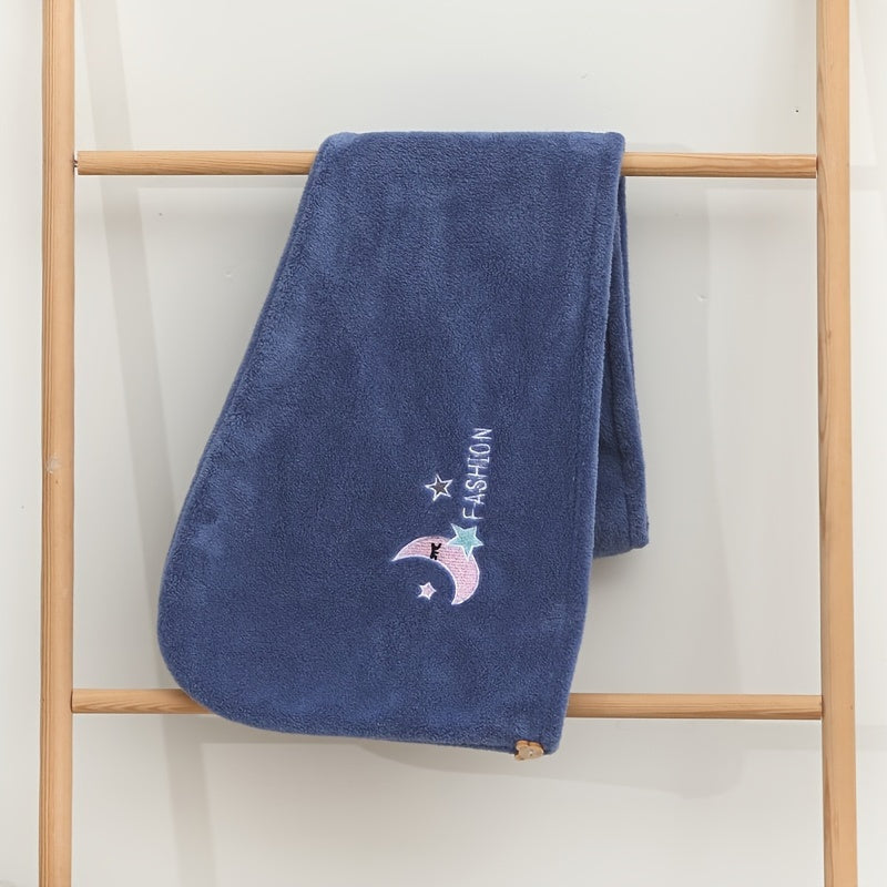 1 Ultra-Soft Microfiber Bath Towel - Quick-Dry, Lightweight & Breathable Shower Cap for Women, Coral Fleece Microfiber Towel - Perfect for Wet Hair, Relaxed Texture, Unscented, Lightweight Towel | Vibrant Star Design | Soft Texture Towel, Bath Towel