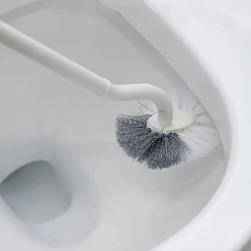 1pc C-Curve Design Toilet Brush - Cool Summer Limited Edition, Comfortable Handle, Thorough Cleaning with No Dead Spots - Suitable for Bathroom, Toilet, Kitchen, Bedroom, Car, Durable and No Power Required