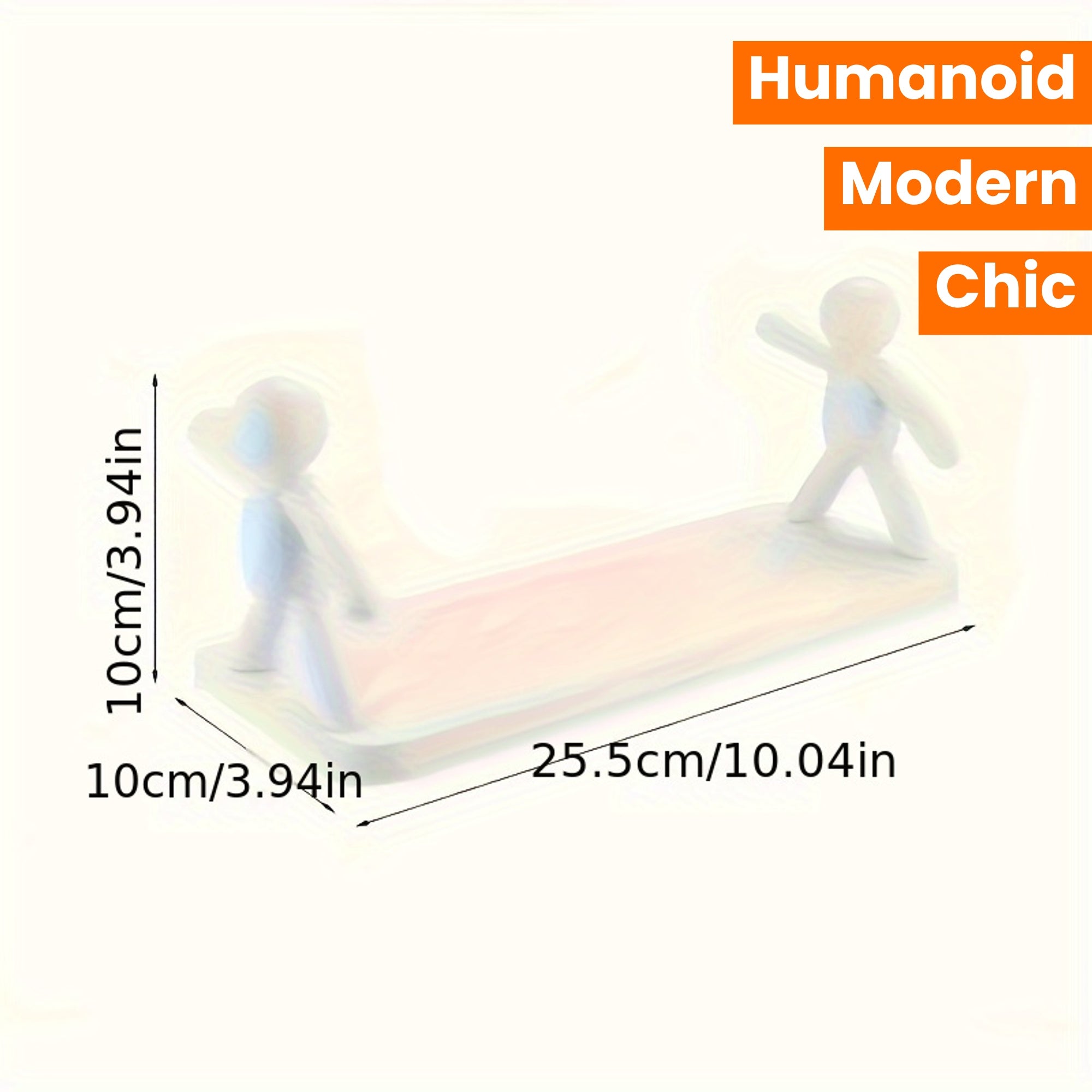 Chic Humanoid Wall-Mounted Storage Shelf - Modern Plastic Organizer for Kitchen & Bathroom