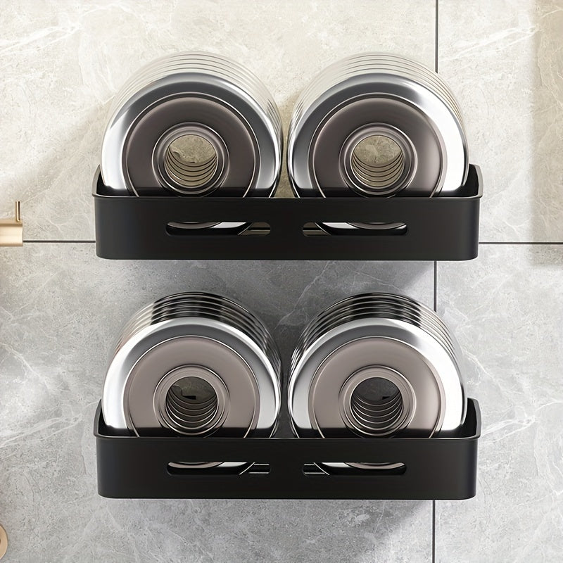 1\u002F2\u002F3pcs Long Rectangular PP Bathroom Wall Shelves - Space-Saving, No-Drill, Matte Finish, Ideal for Vanity and Shower Area Organization, Bathroom Shelves|Modern Bathroom Shelves|Durable Bathroom Shelves