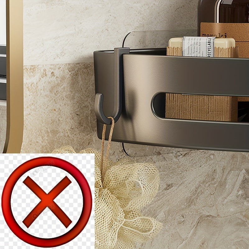 2pcs Space-Saving Triangle Corner Shelves - Durable Wall-Mounted Bathroom Organizer for Shampoo, Shower Gel & Cosmetics - Easy Install, Anti-Slip Design, Christmas\u002FHalloween Gift Decoration