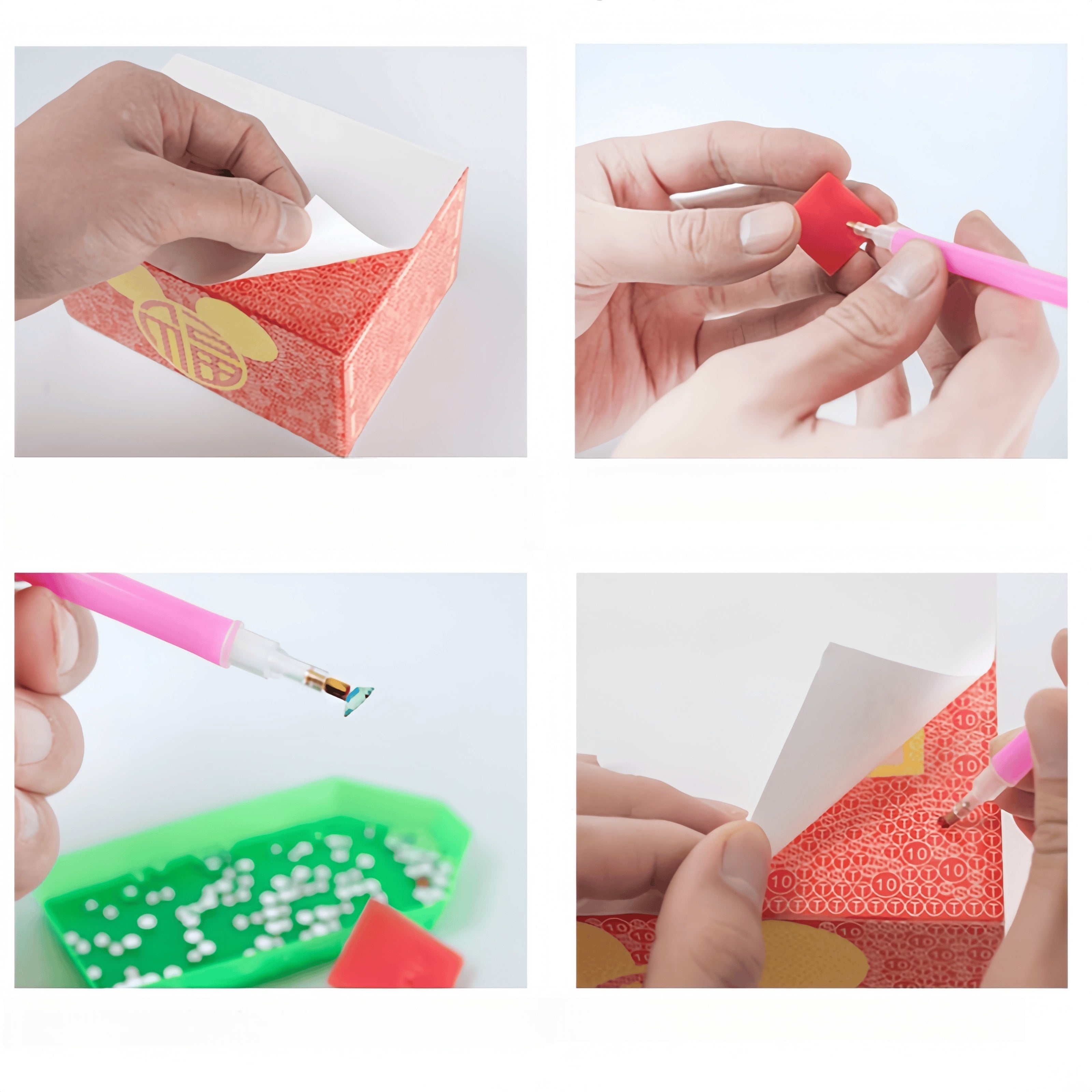 1pc Sanrio Hello Kitty DIY Diamond Painting Tissue Box - Round\u002FSquare Rhinestone Craft Kit, Suitable for Home Decor and Car Storage