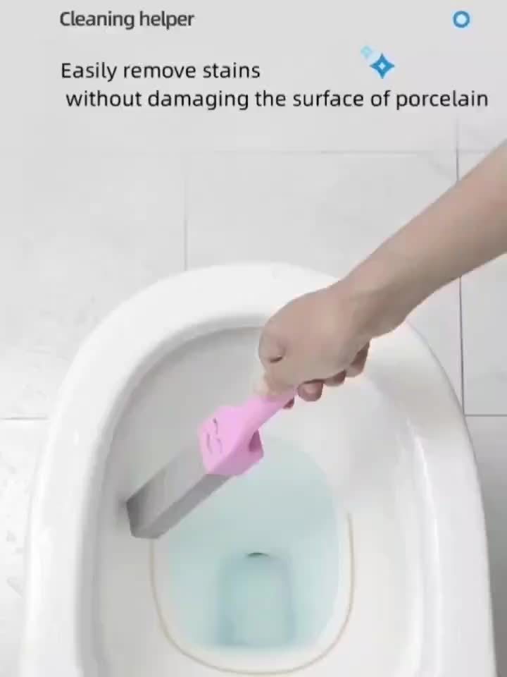 Set of 2pcs (limestone + handle), long handled limestone toilet brush, cleaning brush, no dead end brush, Toilet Power Descaling device - perfect for bathroom\u002Fpool\u002Fhome cleaning!