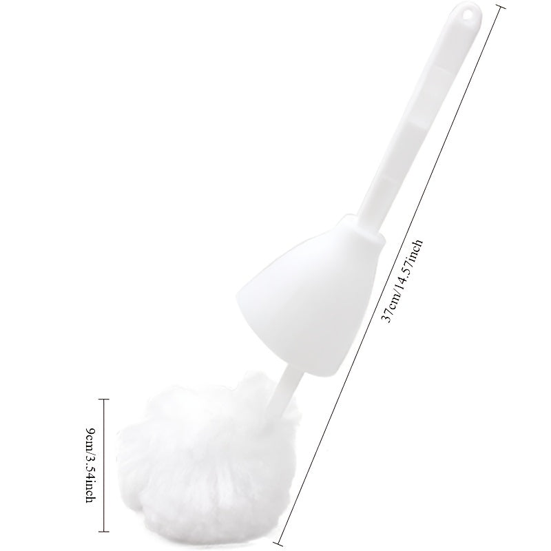 Multi-Functional Soft Bristle Toilet Brush with Long Handle, Plastic Material, Uncharged, for Bathroom and Toilet Cleaning, Hotel Quality Bathtub Brush