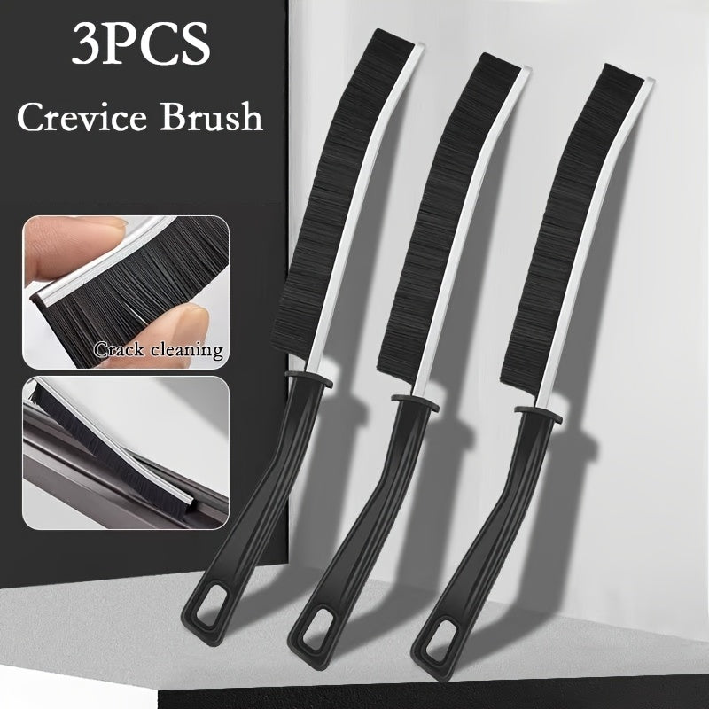 3pcs Multi-purpose Gap Cleaning Brush Set: All-in-one Cleaning King for Bathroom, Toilet, Kitchen, Electric-free Hard Brush Easily Handles Toilet, Sink, Drain Pipe and Tiles
