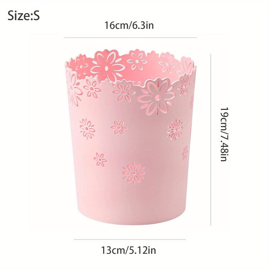 1pc Mini Wastebasket Small Trash can Office Plastic Garbage Can for Bathroom Vanity, Desktop, Office or Rooms