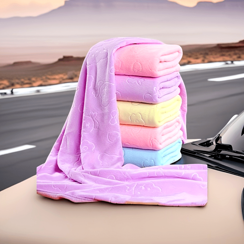 Super Soft Microfiber Bath Towel, Highly Absorbent and Quick Drying Design with Cute Bear Pattern, Suitable for Bathroom, Shower, Swimming Pool and Beach - 200g Thickened Microfiber Cloth