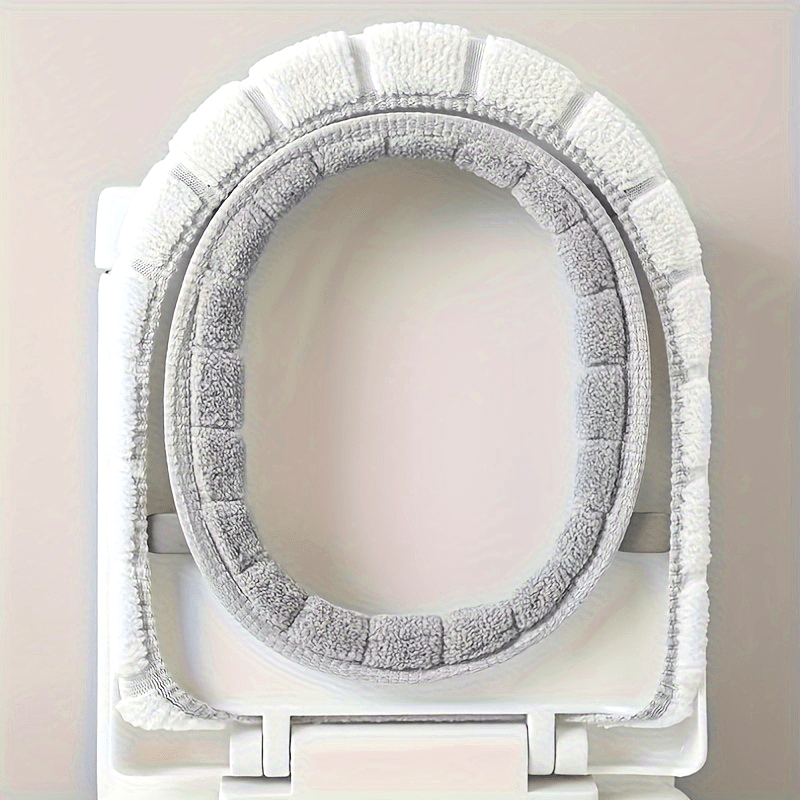 Waterproof Toilet Seat Cover, Universal Fit, Thickened Winter Bath Mat, Removable Cushion, Hand Wash Only, Soft, for Butt Comfort, Home Health & Hygiene Supplies