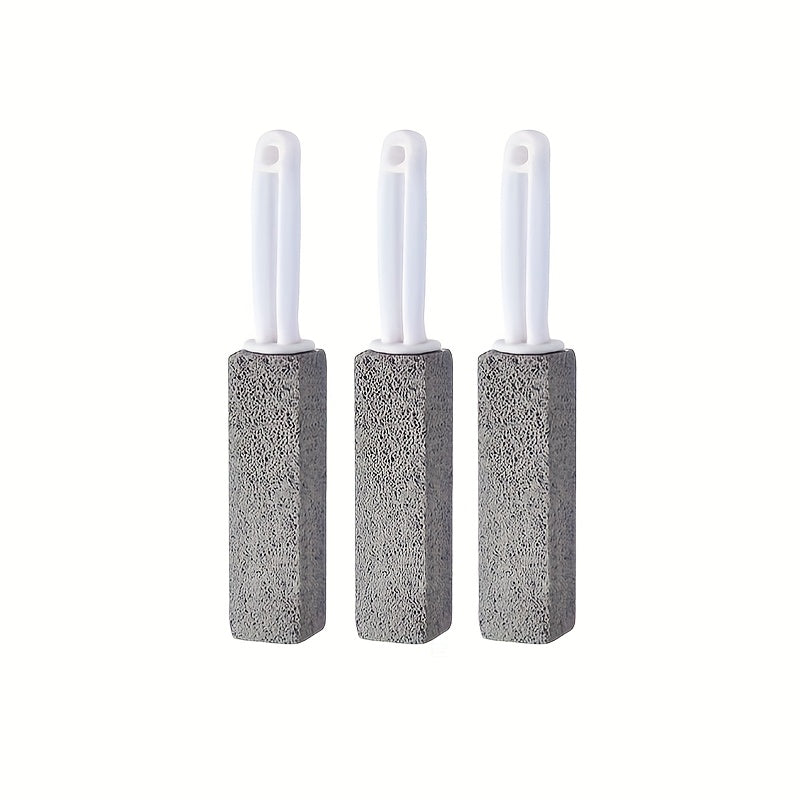 Pumice Stone Toilet Bowl Cleaner Brush - Stain Removal for Bathrooms, Patios & Poolside - Manual, Non-Scratch Cleaning Tool with Plastic Handle - Household Cleaning Essentials, Bathroom Cleaning Tool|Pumice Stone Brush|Nonstick Surface Brush