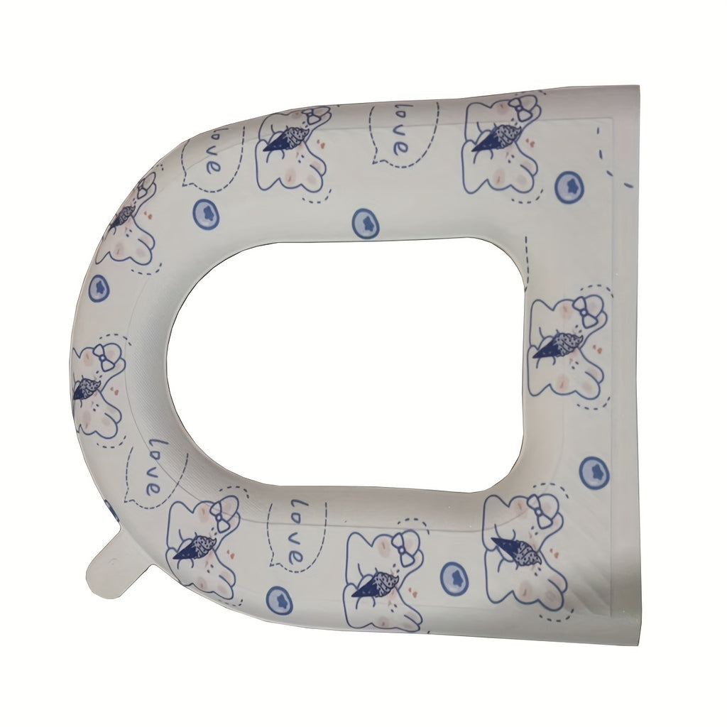 Waterproof Toilet Seat Cushion with Cute Bunny Design - Soft, Washable, Portable, All-Season Comfort for Home Use, Buttocks Comfort|Playful Design|Easy Installation