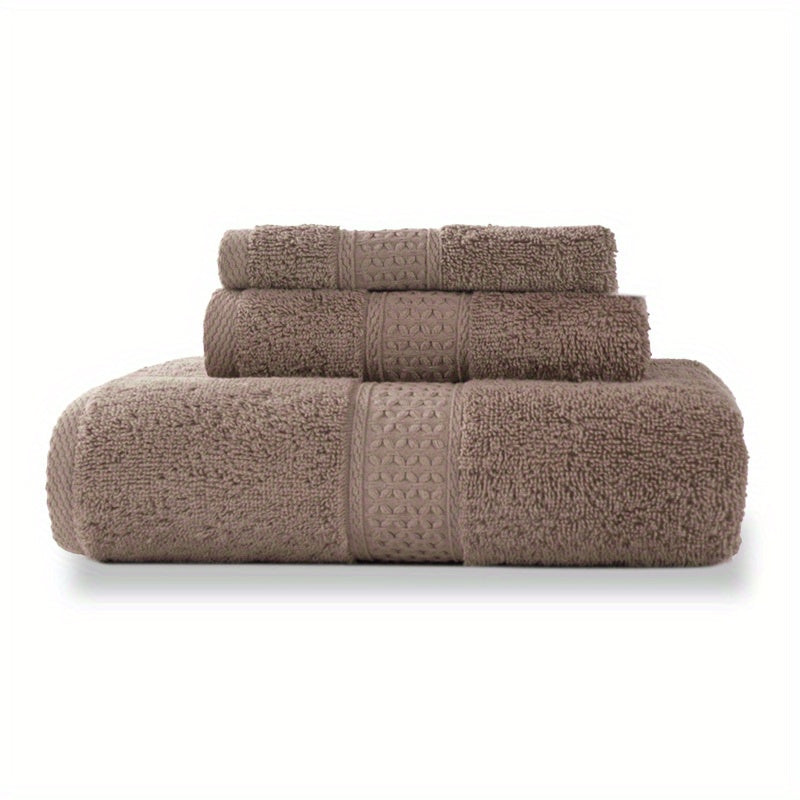 Set of Three Or Six Soft, Absorbent Cotton Towels And Bath Towels.