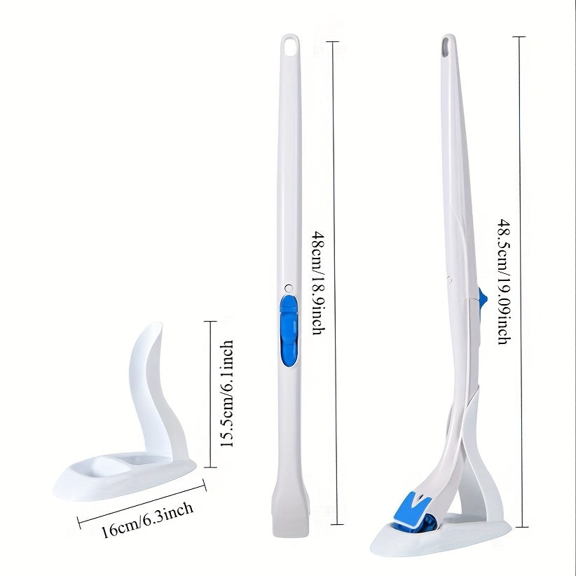 Disposable Toilet Brush with Water-Soluble Cleaning Head, Heavy-Duty Stain Removal and Replacement Set