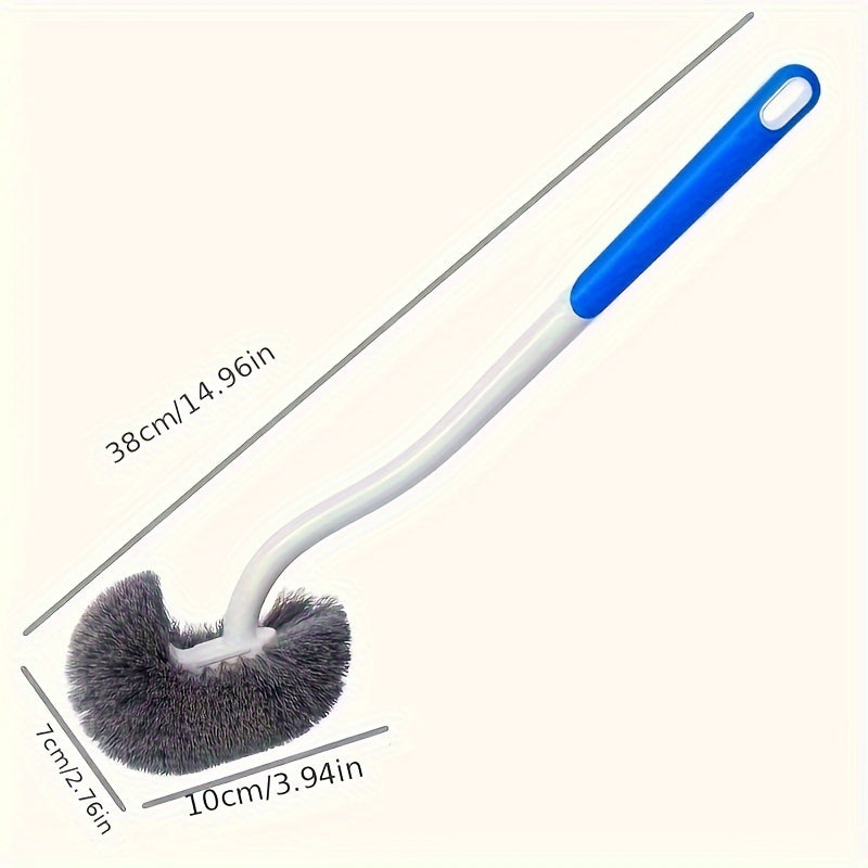 Ergonomic Non-Slip Toilet Brush - Reusable, Hygienic Bathroom Cleaning Tool with Durable Plastic Handle