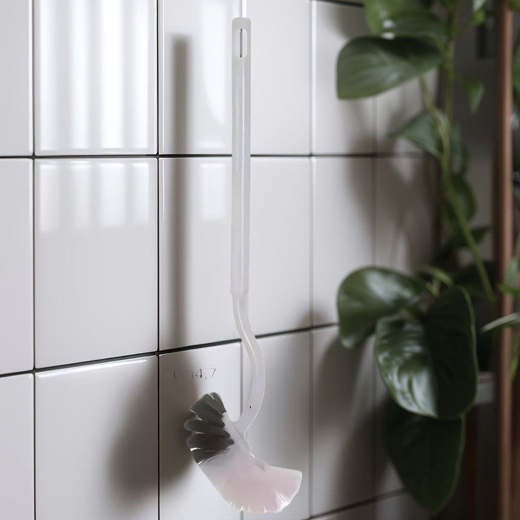 1pc C-Curve Design Toilet Brush - Cool Summer Limited Edition, Comfortable Handle, Thorough Cleaning with No Dead Spots - Suitable for Bathroom, Toilet, Kitchen, Bedroom, Car, Durable and No Power Required