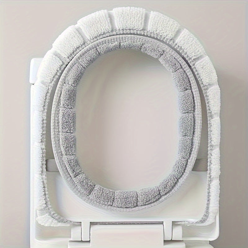 Waterproof Toilet Seat Cover, Universal Fit, Thickened Winter Bath Mat, Removable Cushion, Hand Wash Only, Soft, for Butt Comfort, Home Health & Hygiene Supplies