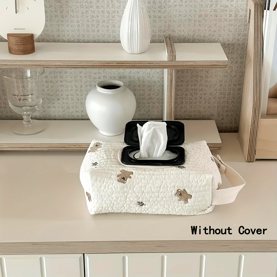 1pc Large Capacity Portable Travel Tissue Box Organizer with Flip Lid - Durable Polyester Fabric, Unfinished Design for Home, Office & On-the-Go Use, Travel Tissue Organizer | Decorative Tissues | Durable Organizer, Travel Tissue Packs