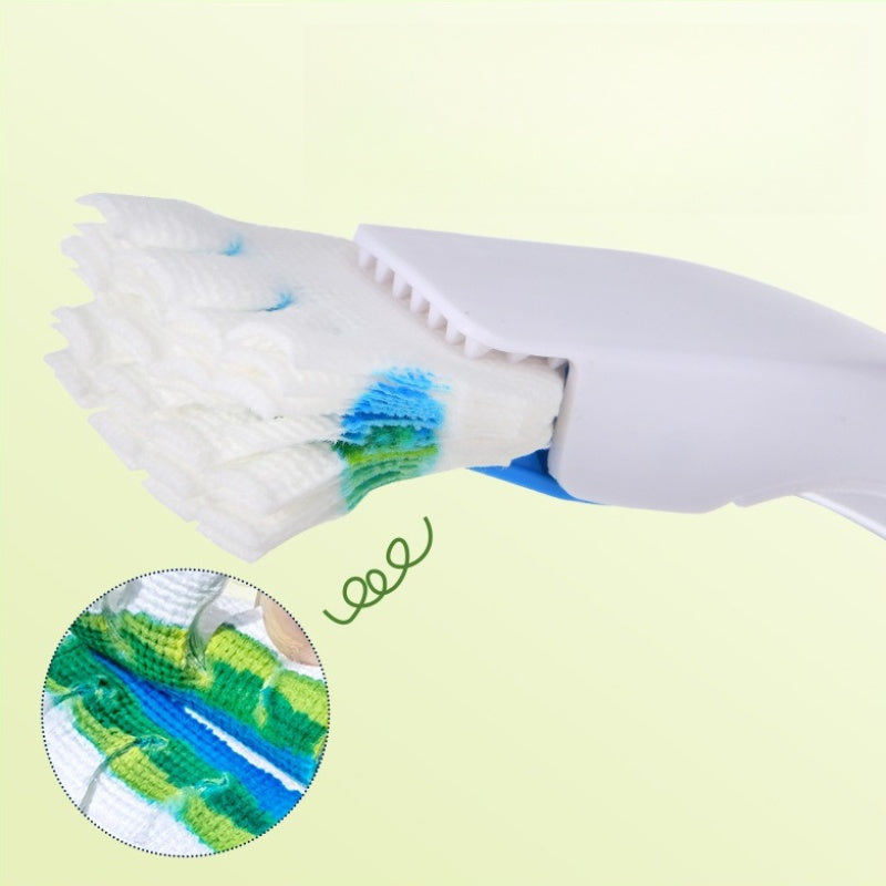 Disposable Toilet Brush with Water-Soluble Cleaning Head, Heavy-Duty Stain Removal and Replacement Set