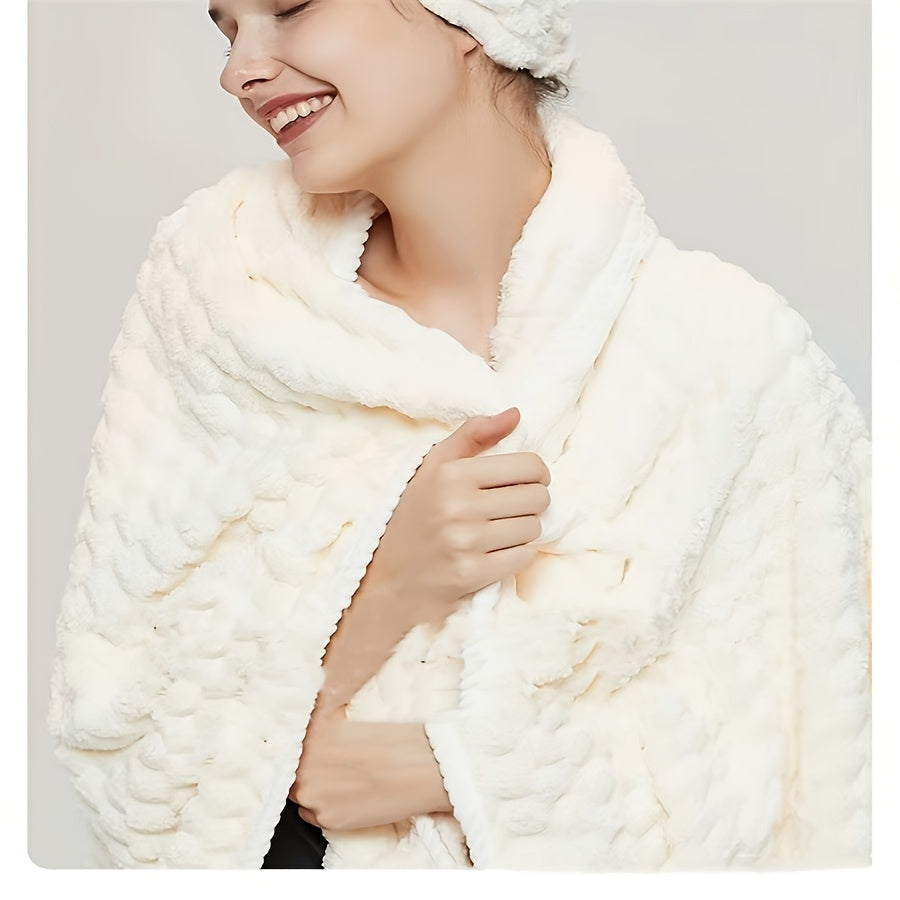 1pc Adult Microfiber Bath Towel Set - Super Absorbent&Soft Waffle Weave, Quick Drying, Polyester\u002FPolyamide Blend, Fragrance Free for Daily Use, Spa, Fitness, Travel