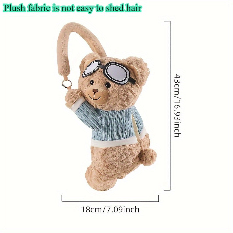 1 Cute Cartoon Car Interior Decoration Tissue Box - Creative Hanging Paper Towel Holder, Multifunctional Storage for Easy Access, Suitable for Cars