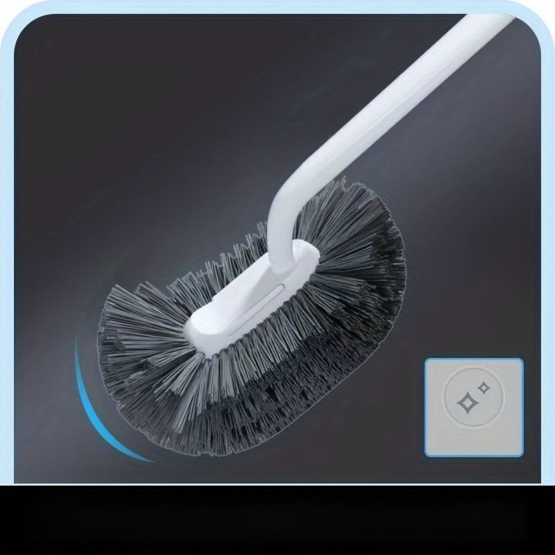 Ergonomic Non-Slip Toilet Brush - Reusable, Hygienic Bathroom Cleaning Tool with Durable Plastic Handle