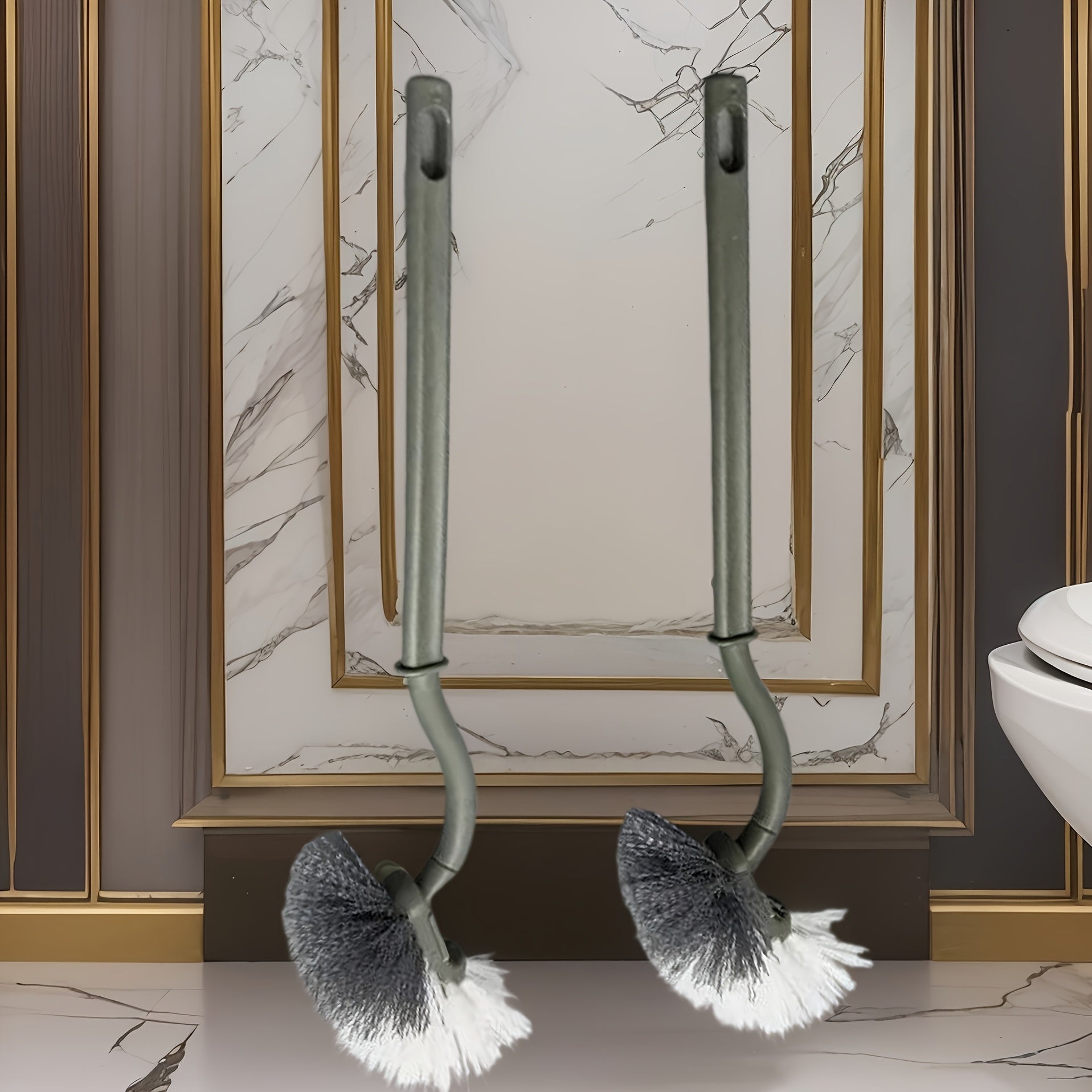 1pc C-Curve Design Toilet Brush - Cool Summer Limited Edition, Comfortable Handle, Thorough Cleaning with No Dead Spots - Suitable for Bathroom, Toilet, Kitchen, Bedroom, Car, Durable and No Power Required