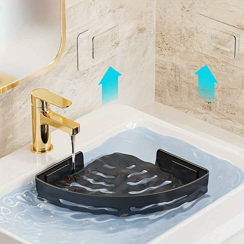 2pcs Space-Saving Triangle Corner Shelves - Durable Wall-Mounted Bathroom Organizer for Shampoo, Shower Gel & Cosmetics - Easy Install, Anti-Slip Design, Christmas\u002FHalloween Gift Decoration