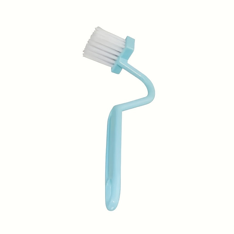 1 Blue V-Shaped Toilet Brush: Innovative S-Shaped Design for Efficient Cleaning of Toilet Bowls, Suitable for Living Room, Toilet, and Kitchen, No Electricity Required, Made of Plastic