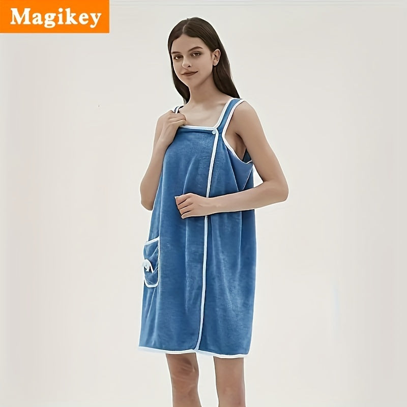 Large Soft Coral Fleece Bath Towel with Pocket - Absorbent & Quick-Dry, Lightweight & Durable for Beach, Home, and Bathroom Use, Perfect Holiday Gift for Halloween, Thanksgiving, Christmas, Quickdry Towel | Playful Design Towel | Durable Towel Fabric