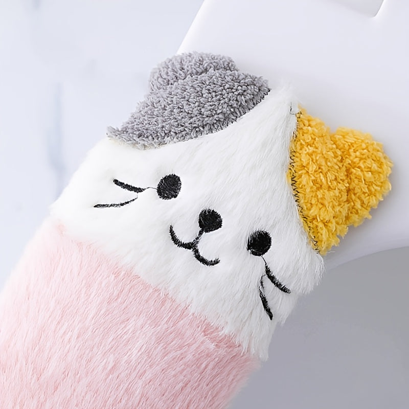 Warm Plush Toilet Seat Cushion Cover, Soft Buttocks Support, Thickened Non-Slip Bathroom Warmer Pad, with Hand Washable, for All Seasons