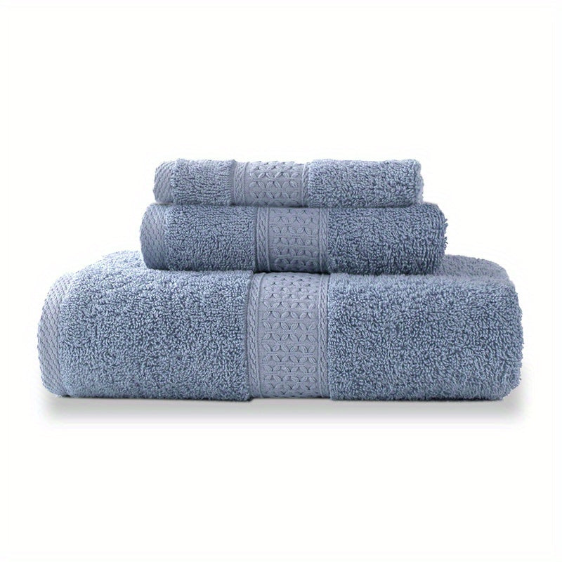 Set of Three Or Six Soft, Absorbent Cotton Towels And Bath Towels.