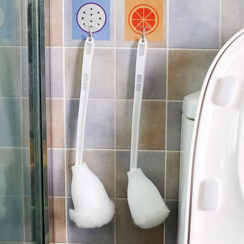 Multi-Functional Soft Bristle Toilet Brush with Long Handle, Plastic Material, Uncharged, for Bathroom and Toilet Cleaning, Hotel Quality Bathtub Brush